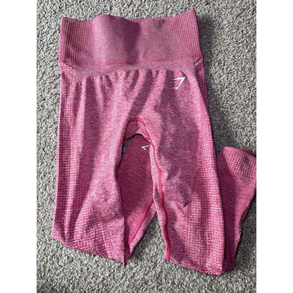 Gymshark High Rise Vital Boost Scrunched Butt Legging in Dark Sunset Pink Size S - Picture 1 of 8